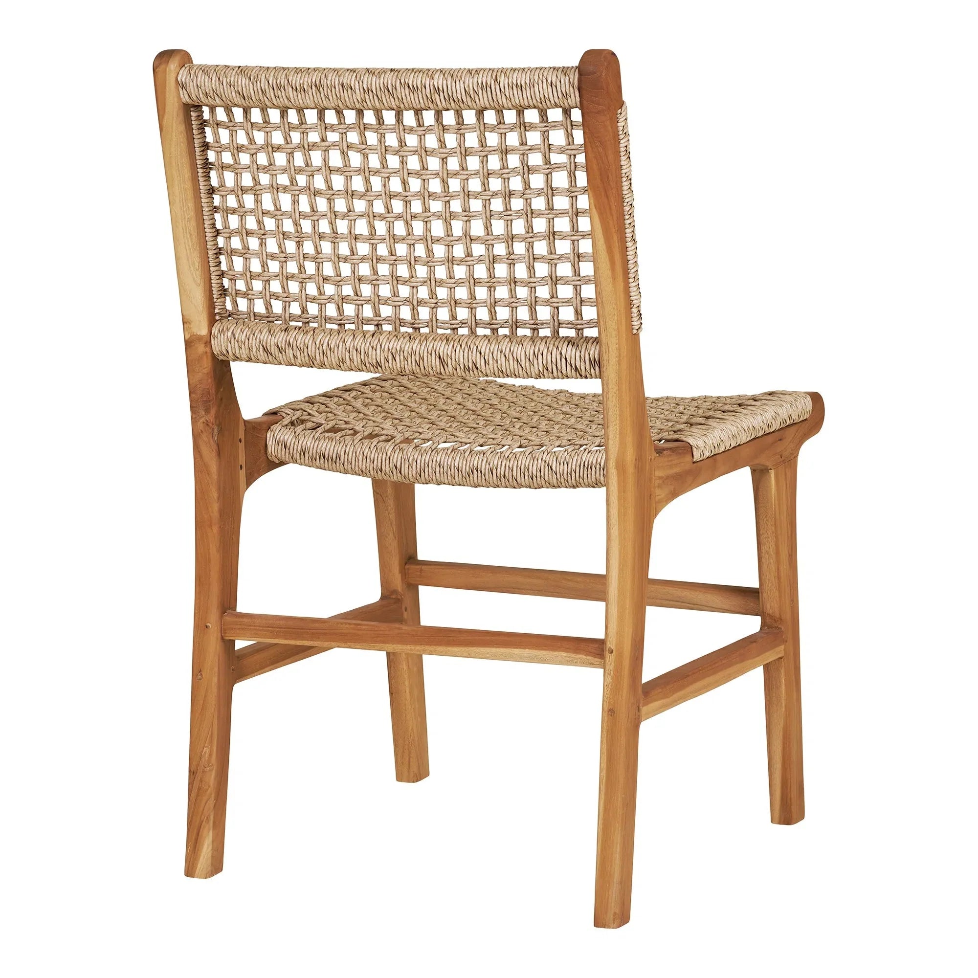 Capri Teakholz Gartenstühle 2er Set – Armlehnenlos, Robust & Wetterfest