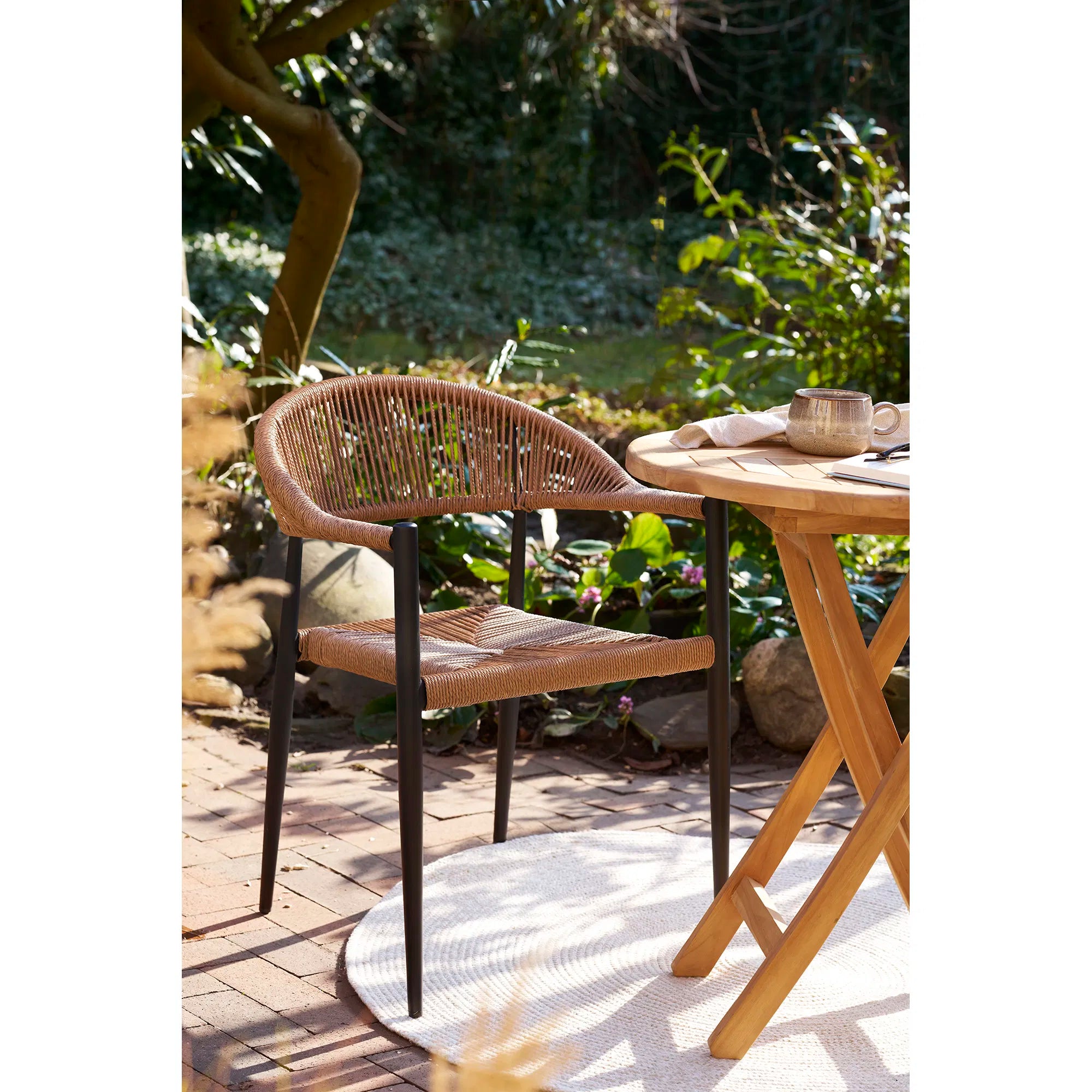Luxuriöses 2er Set Gartenstuhl Canaria: Bequemer Aluminium Rattan Stuhl Outdoor