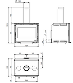 Lade das Bild in den Galerie-Viewer, La Nordica Inserto 70 EOS Holzofen 8,5 kW mit großer Glasfront
