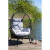 Marano Polyrattan Loungesessel mit Kissen – Outdoor Garten Sessel Wetterfest Komfortabel