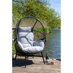 Lade das Bild in den Galerie-Viewer, Marano Polyrattan Loungesessel mit Kissen – Outdoor Garten Sessel Wetterfest Komfortabel
