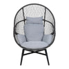 Marano Polyrattan Loungesessel mit Kissen – Outdoor Garten Sessel Wetterfest Komfortabel