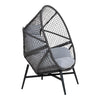Marano Polyrattan Loungesessel mit Kissen – Outdoor Garten Sessel Wetterfest Komfortabel