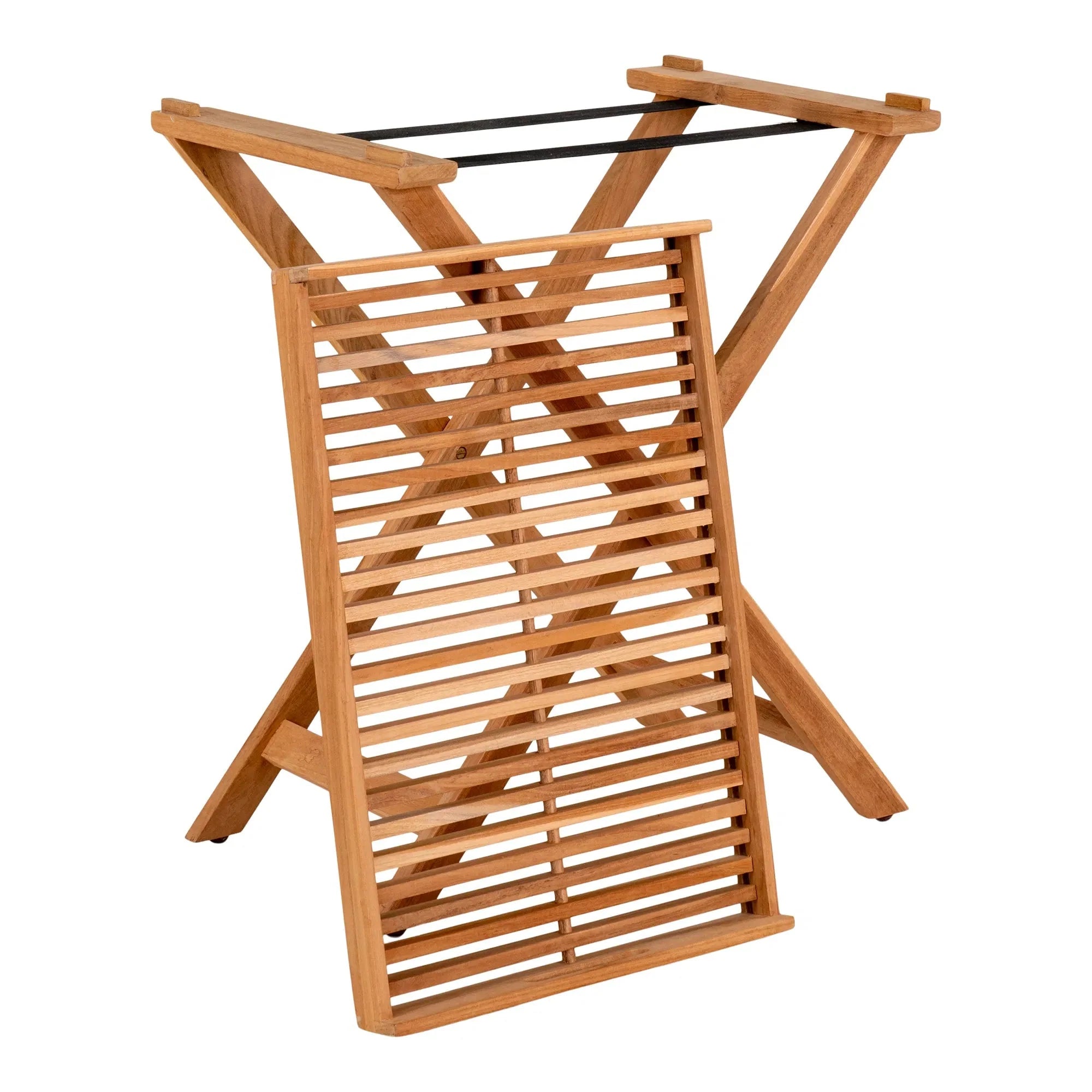Riviera Teakholz-Beistelltisch mit abnehmbarem Tablett für Garten und Balkon
