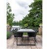 Robuster Garten Esstisch Emilio, 210x100cm, Nonwood & Aluminium, Modern, Wetterfest, Schwarz/Grau