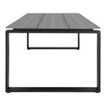 Lade das Bild in den Galerie-Viewer, Robuster Garten Esstisch Emilio, 210x100cm, Nonwood &amp; Aluminium, Modern, Wetterfest, Schwarz/Grau
