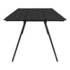 Sina Großer Gartentisch Nonwood Aluminium Schwarz – Wetterfest, Modern, Robust, 220x100 cm