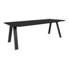 Sina Großer Gartentisch Nonwood Aluminium Schwarz – Wetterfest, Modern, Robust, 220x100 cm