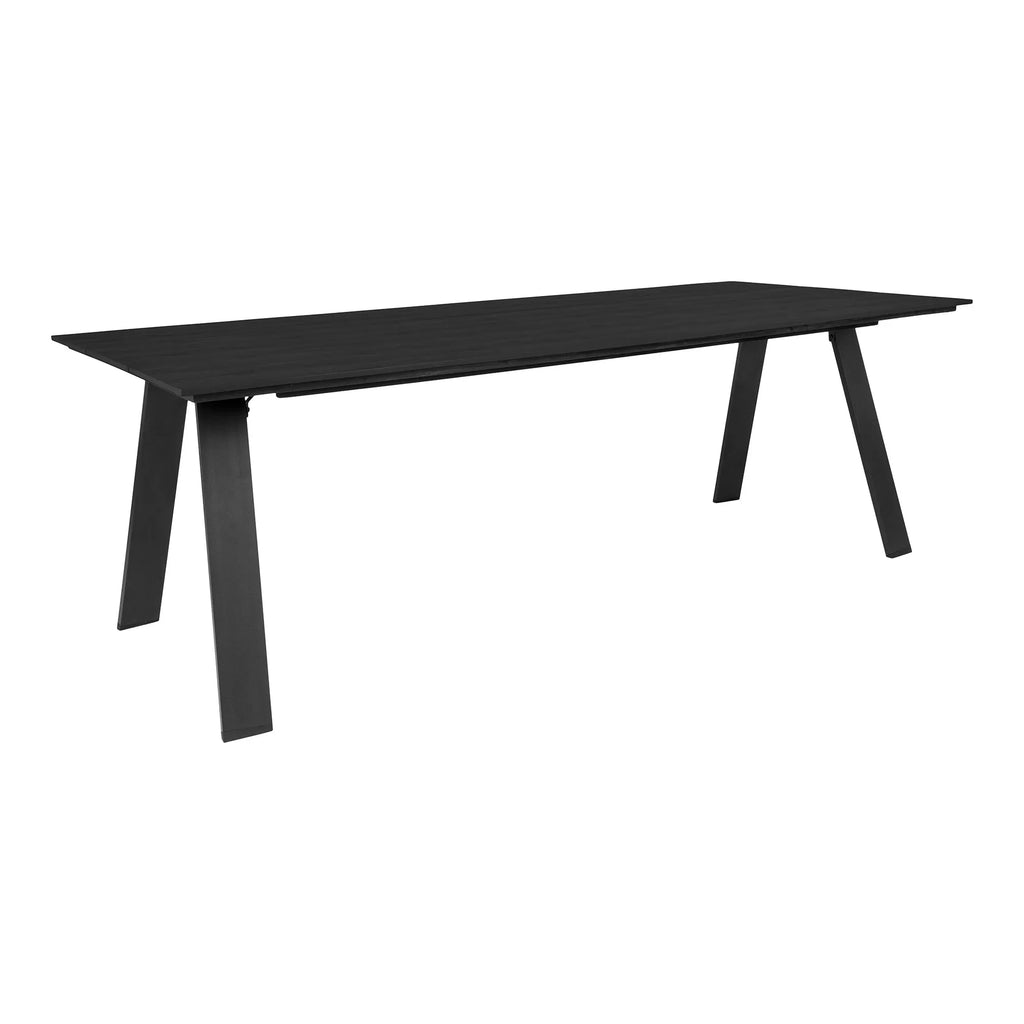 Sina Großer Gartentisch Nonwood Aluminium Schwarz – Wetterfest, Modern, Robust, 220x100 cm
