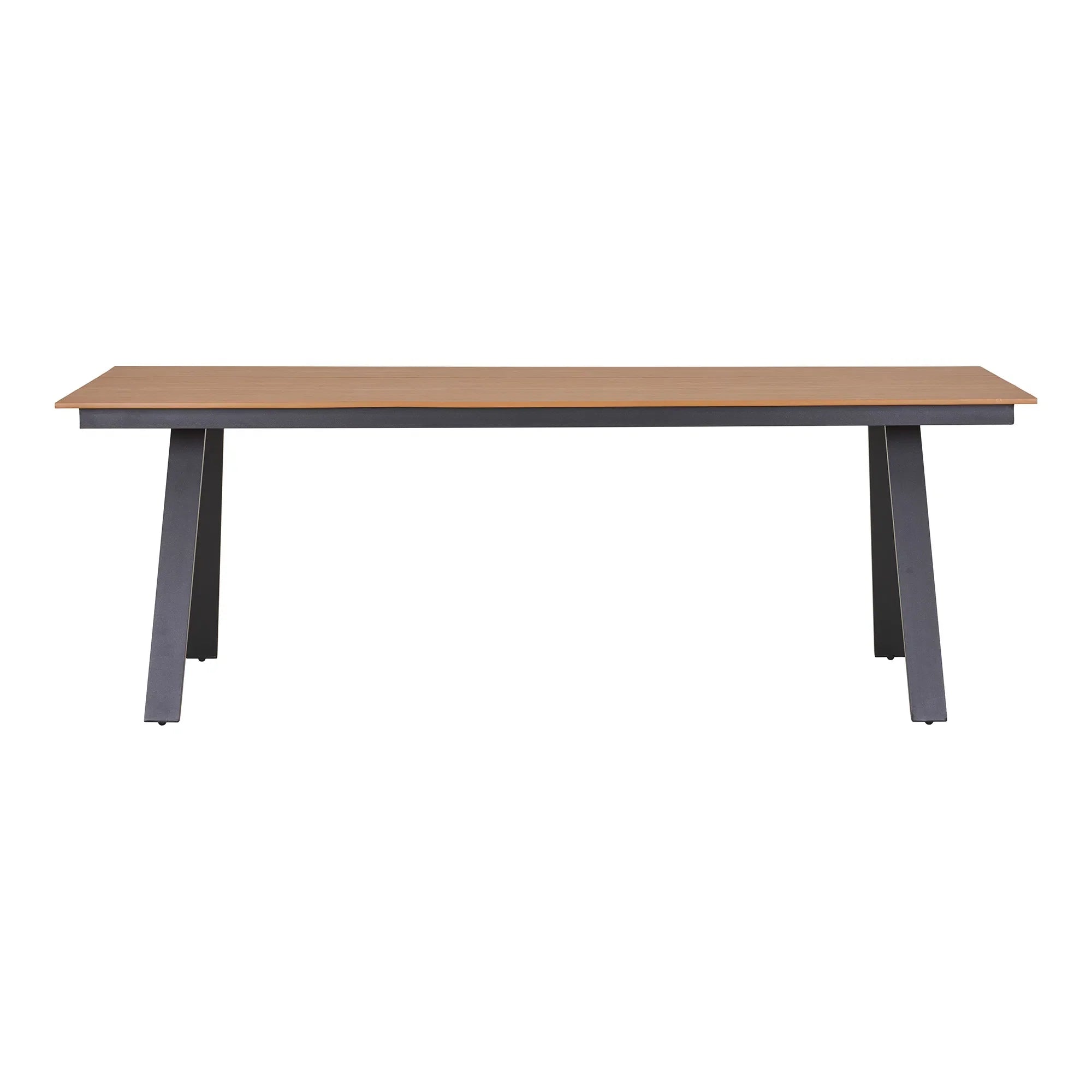 Lorenzo Garten-Esstisch: Robustes Nonwood, elegantes Aluminium, Natur/Schwarz Design