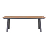Lorenzo Garten-Esstisch: Robustes Nonwood, elegantes Aluminium, Natur/Schwarz Design