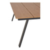 Lorenzo Garten-Esstisch: Robustes Nonwood, elegantes Aluminium, Natur/Schwarz Design