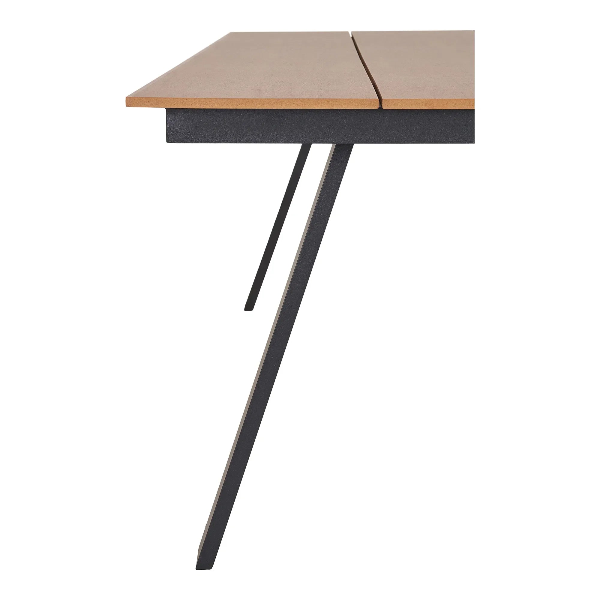 Lorenzo Garten-Esstisch: Robustes Nonwood, elegantes Aluminium, Natur/Schwarz Design