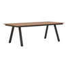 Lorenzo Garten-Esstisch: Robustes Nonwood, elegantes Aluminium, Natur/Schwarz Design