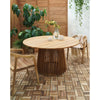 Robuster Garten Esstisch Varese aus Teakholz: Wetterfest, Rund, Ø120x75 cm