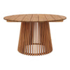 Robuster Garten Esstisch Varese aus Teakholz: Wetterfest, Rund, Ø120x75 cm