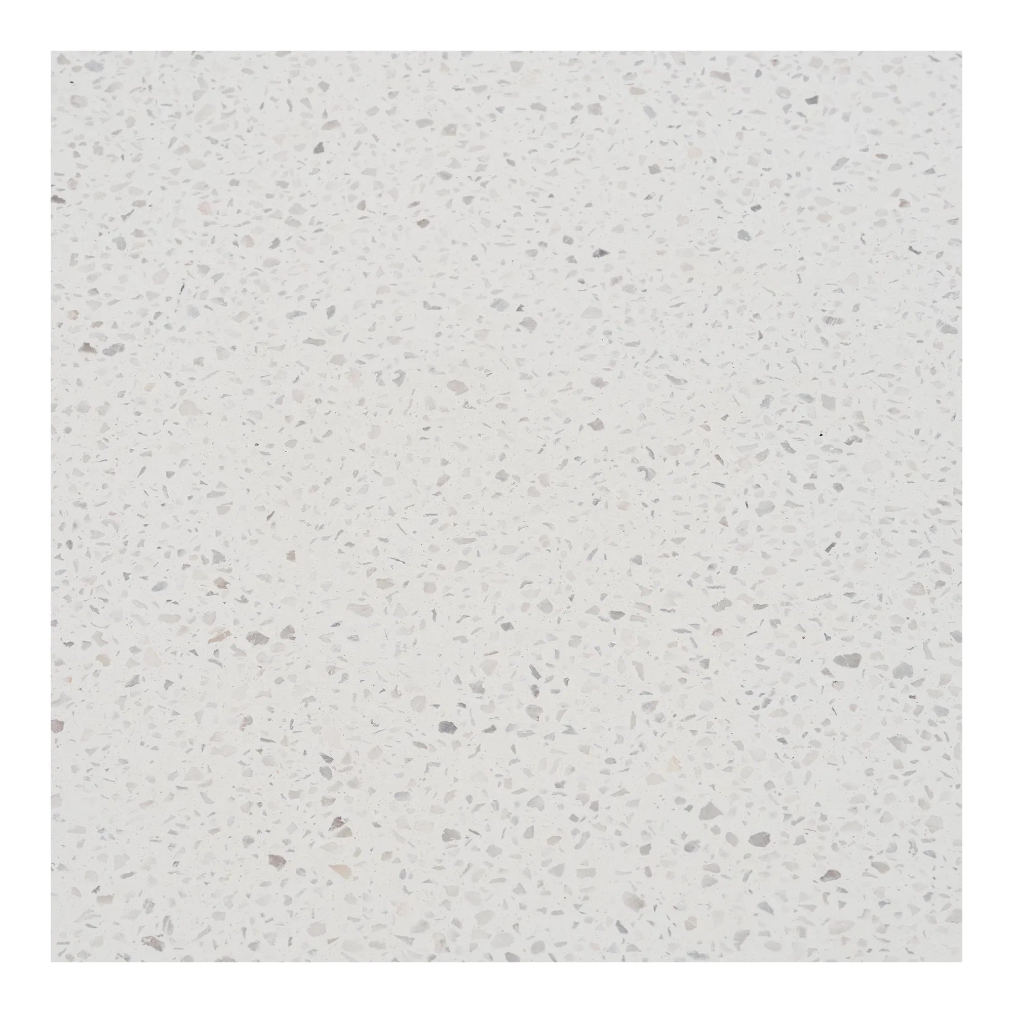 Eleganter Garten Esstisch Lisa: Akazie & Terrazzo – Natur/Weiß, Ø120 cm