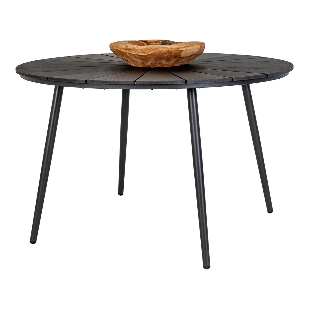 Eleganter Garten Esstisch Linda Ø120cm – Robuster Nonwood-Tisch für Outdoor-Dining