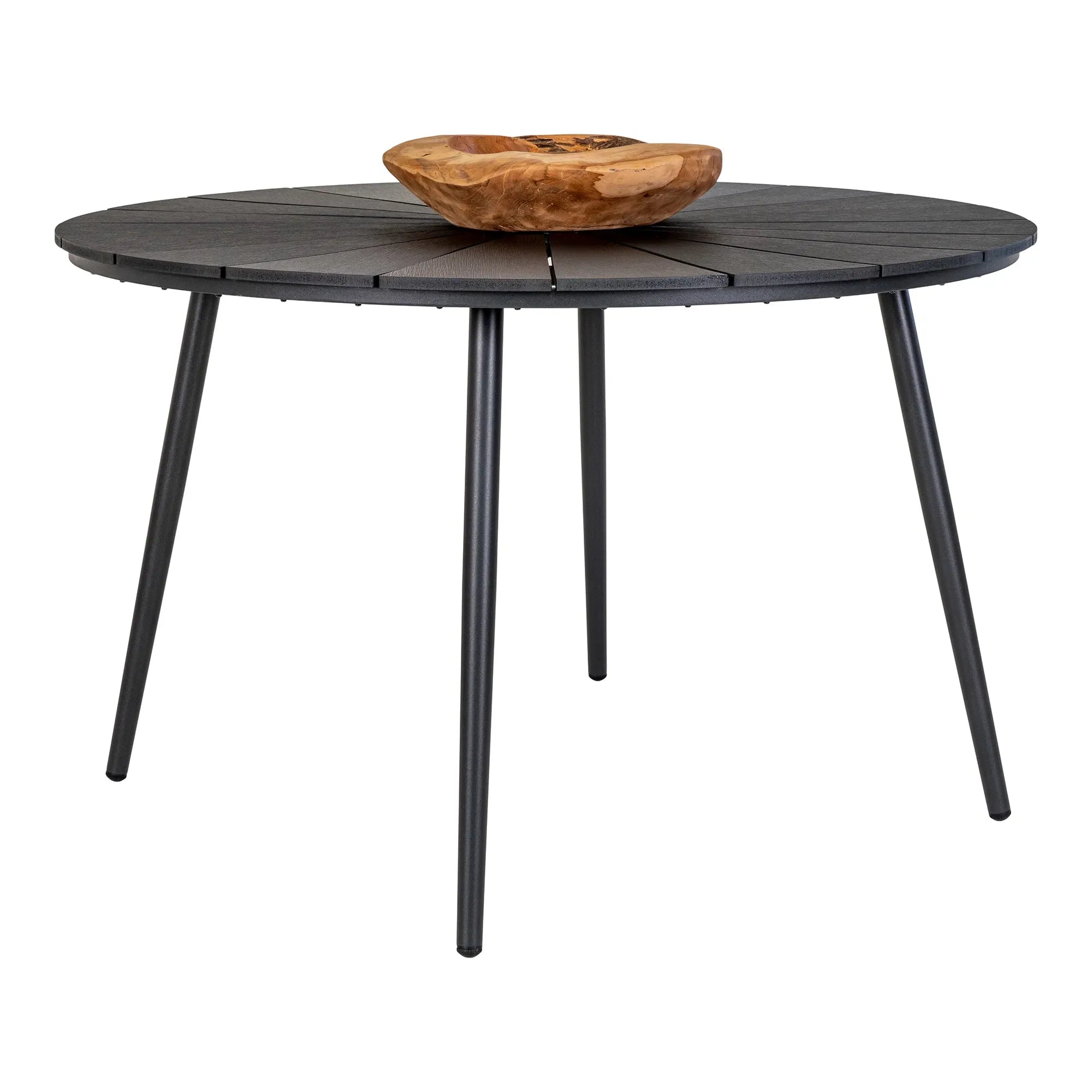 Eleganter Garten Esstisch Linda Ø120cm – Robuster Nonwood-Tisch für Outdoor-Dining