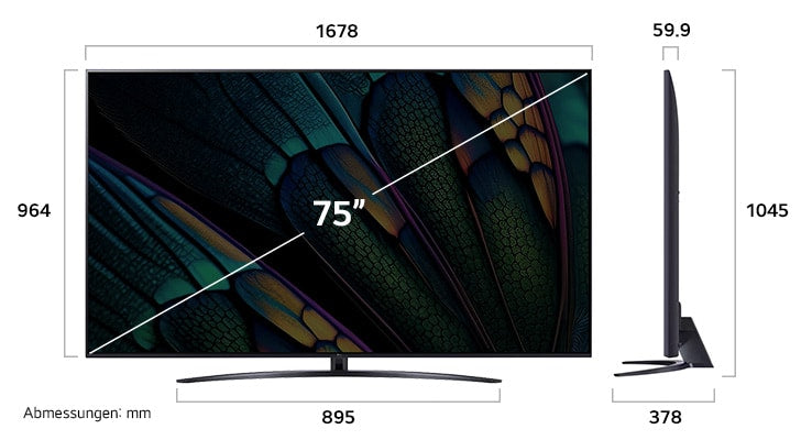 LG UR81 75-Zoll 4K UHD Smart TV: Brillante Farben, Gaming, ThinQ AI