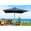 Eleganter Toscana Holz-Sonnenschirm 300x300cm, Quadratisch, UV-Schutz, Garten & Terrasse