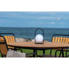 Eleganter Modena Garten Esstisch: Robuste Teakholzplatte, Schwarzes Metallgestell, Ø130cm Outdoor-Design