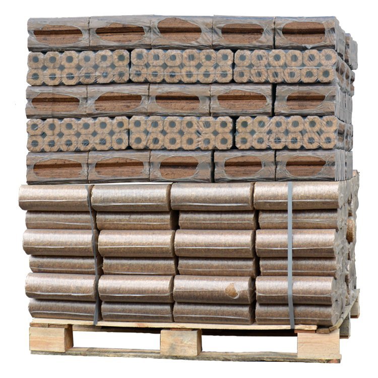 Mischpalette Pinikay + Nestro Holzbriketts 960 kg für Heizöfen – Schnell & Effizient