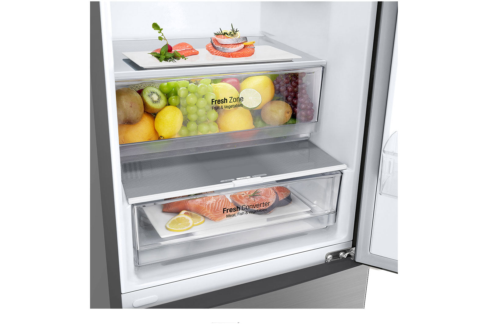 LG Kühl-Gefrierkombination Smart Inverter Compressor®, 384L, EEK C, 203cm hoch