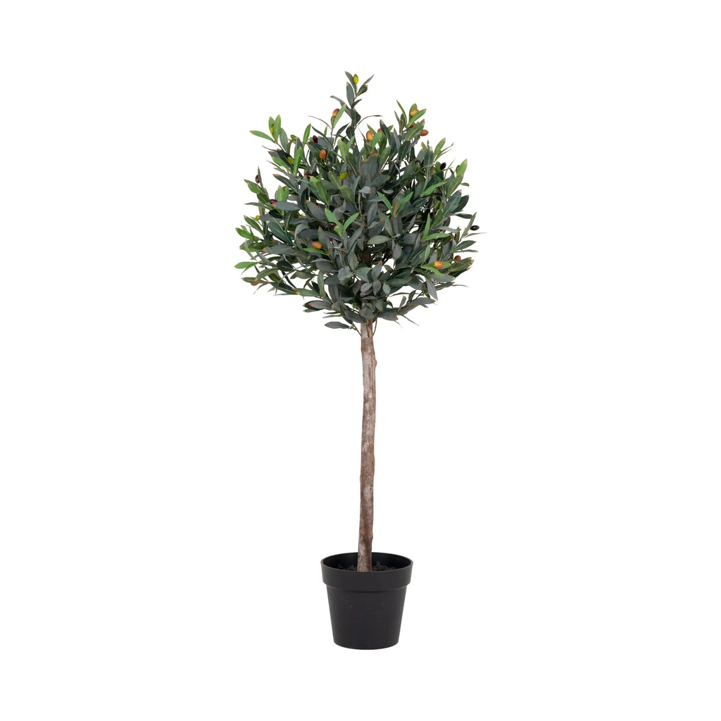 Künstlicher Olivenbaum 120cm – Mediterrane Kunstpflanze für Innen & Außen Zuhause