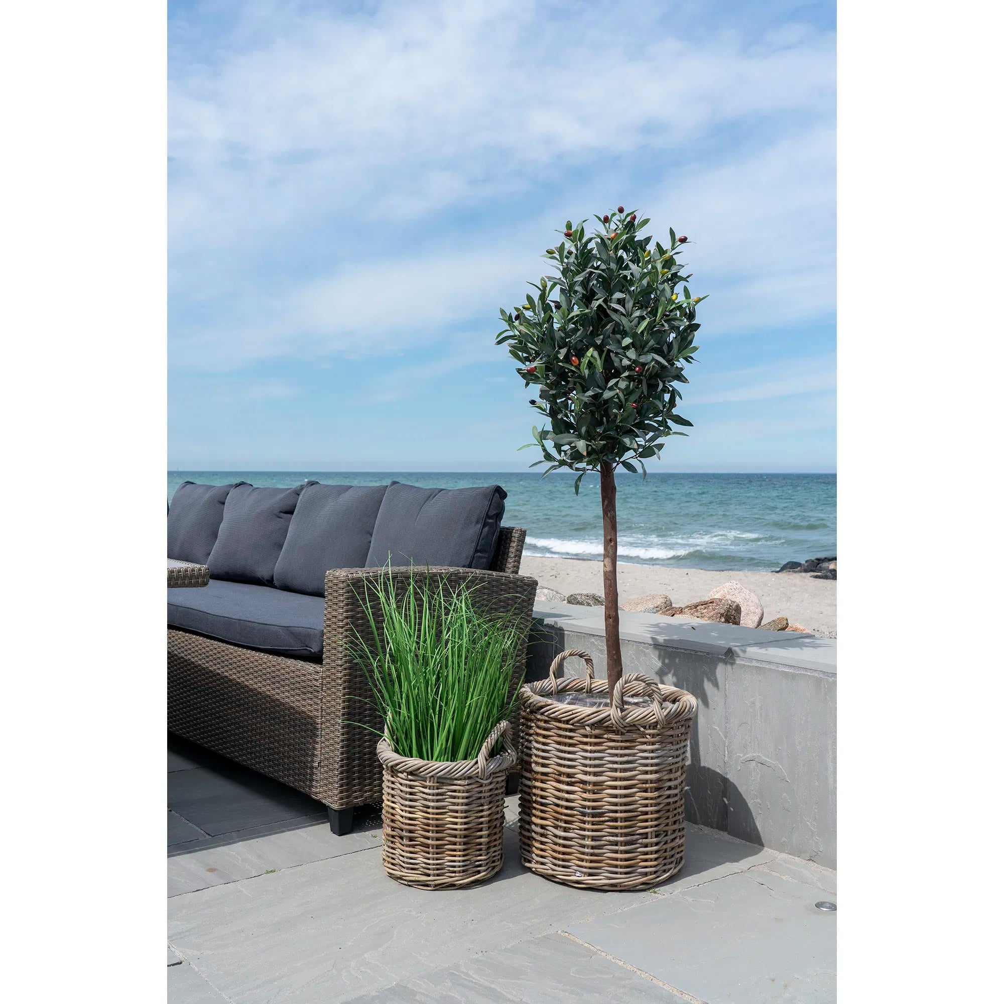 Realistischer Künstlicher Olivenbaum 150cm – Mediterrane Dekoration für Zuhause, Pflegeleicht