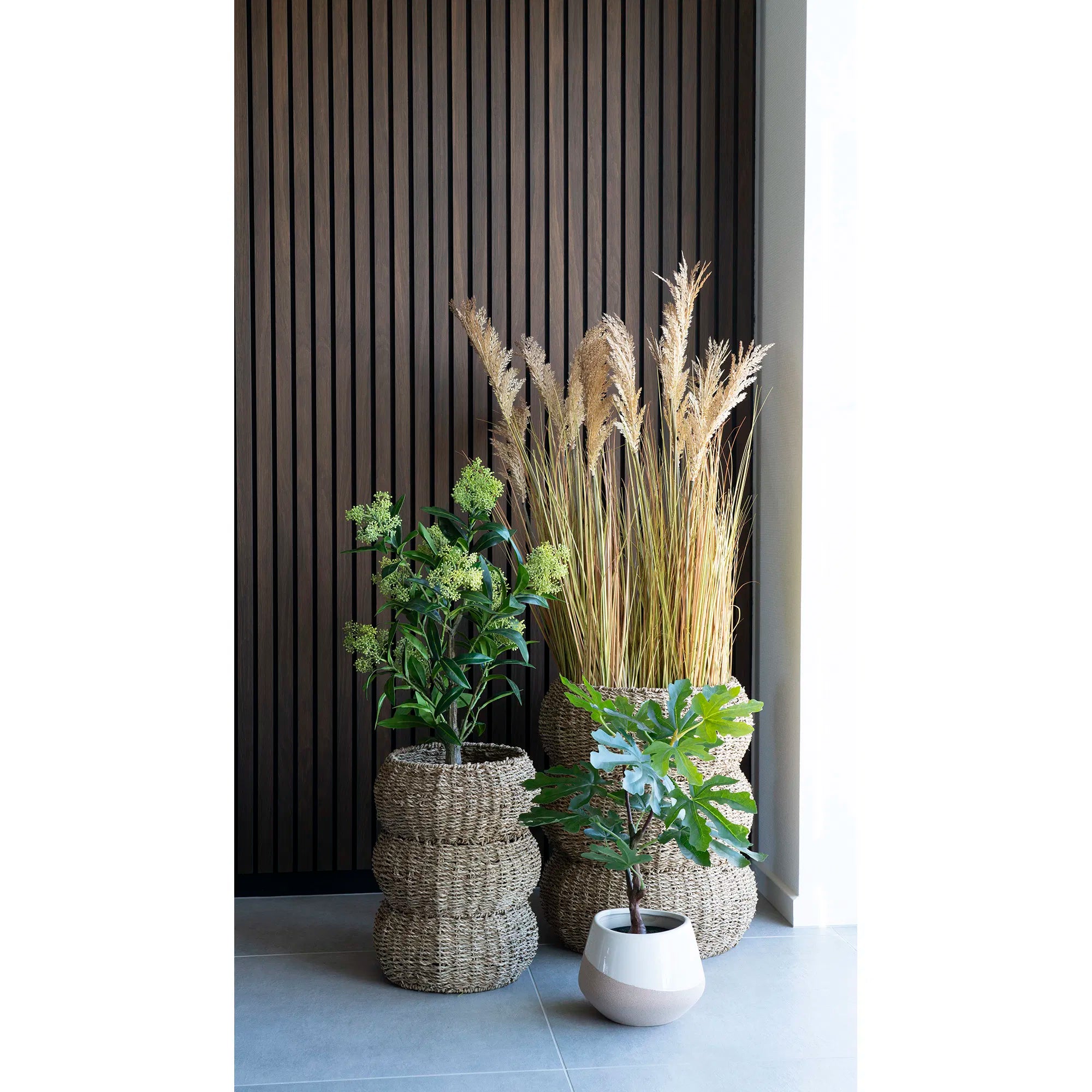 Realistische 60cm Kunstpflanze Feigenbaum: Mediterraner Charme, Pflegeleicht für Zuhause