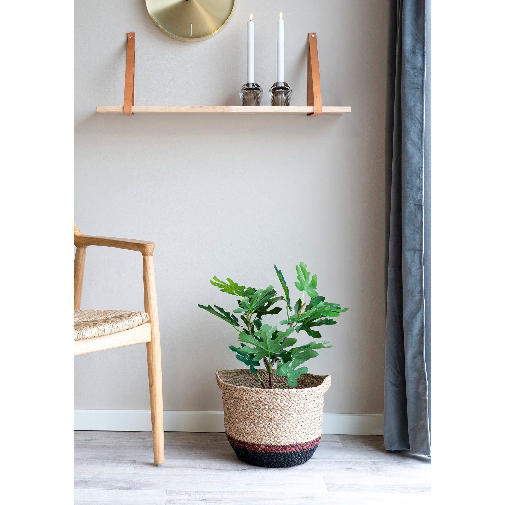 Realistische 60cm Kunstpflanze Feigenbaum: Mediterraner Charme, Pflegeleicht für Zuhause