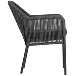 Lade das Bild in den Galerie-Viewer, 4er Set Baleric Gartenstuhl Modernes Seil-Design, Bequemer Outdoor Esszimmerstuhl, Wetterfest

