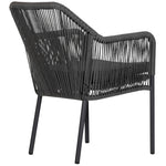 Lade das Bild in den Galerie-Viewer, 4er Set Baleric Gartenstuhl Modernes Seil-Design, Bequemer Outdoor Esszimmerstuhl, Wetterfest
