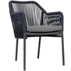 4er Set Baleric Gartenstuhl Modernes Seil-Design, Bequemer Outdoor Esszimmerstuhl, Wetterfest