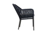 4er Set Baleric Gartenstuhl Modernes Seil-Design, Bequemer Outdoor Esszimmerstuhl, Wetterfest