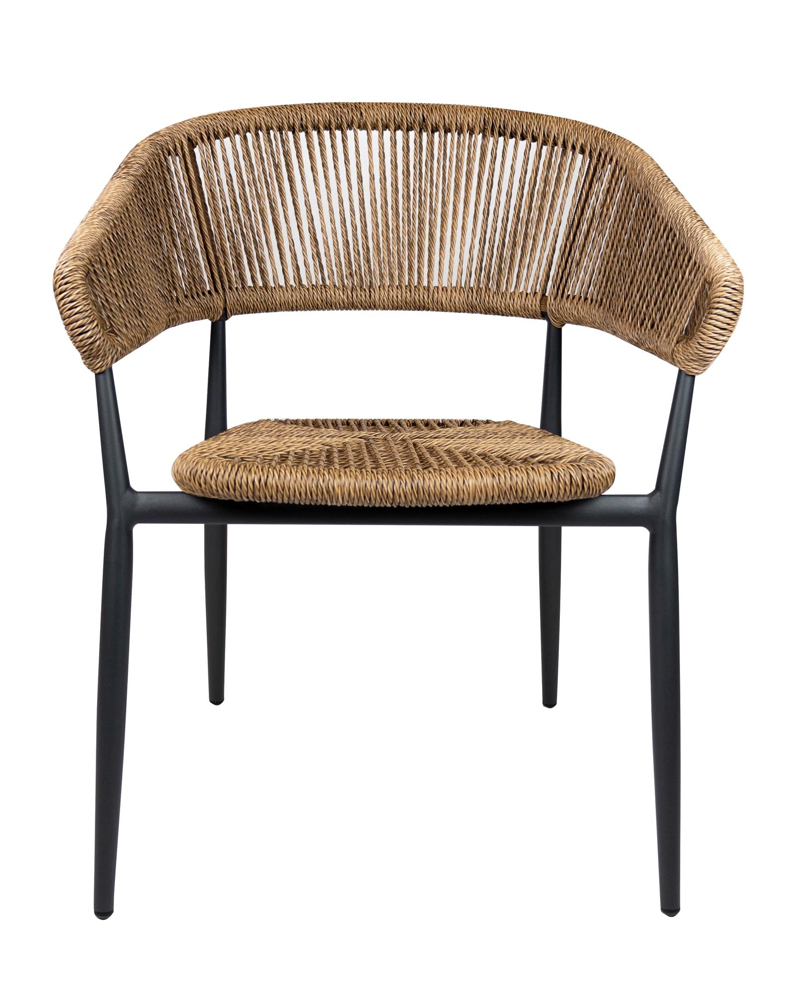 Modernes 4er Gartenstuhl-Set Liana Seilgeflecht Outdoor: Robust, Bequem, Stilvoll