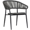 Elegantes 4er-Set Gartenstuhl Liana: Robustes Seil-Design für Outdoor-Oasen