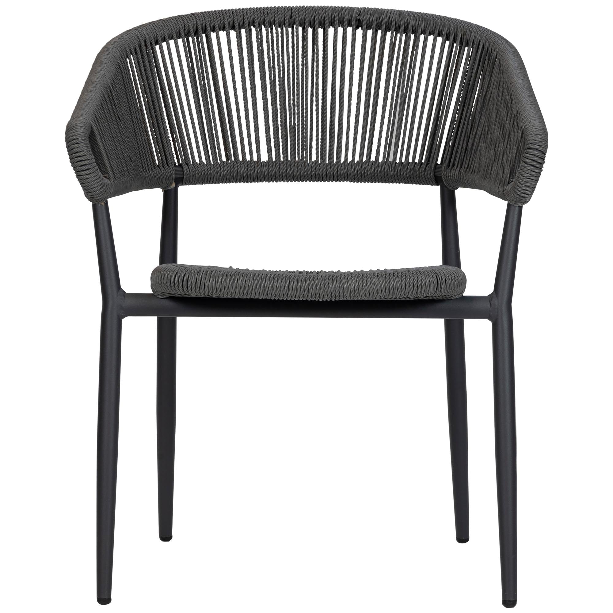 Elegantes 4er-Set Gartenstuhl Liana: Robustes Seil-Design für Outdoor-Oasen
