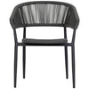 Elegantes 4er-Set Gartenstuhl Liana: Robustes Seil-Design für Outdoor-Oasen