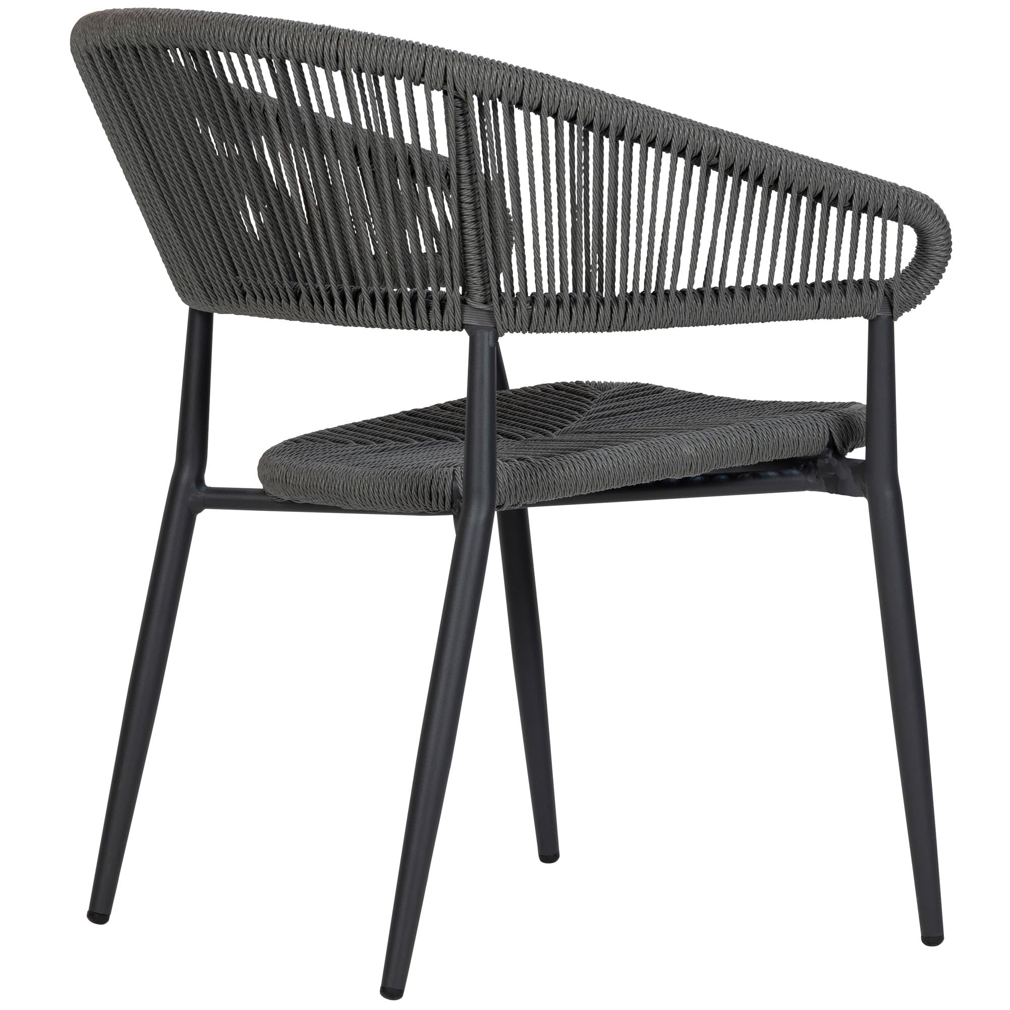Elegantes 4er-Set Gartenstuhl Liana: Robustes Seil-Design für Outdoor-Oasen