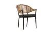 4er Set Elegante Gartenstühle Colien, Robuste Seil-Design Outdoor-Stühle Anthrazit