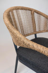 4er Set Elegante Gartenstühle Colien, Robuste Seil-Design Outdoor-Stühle Anthrazit