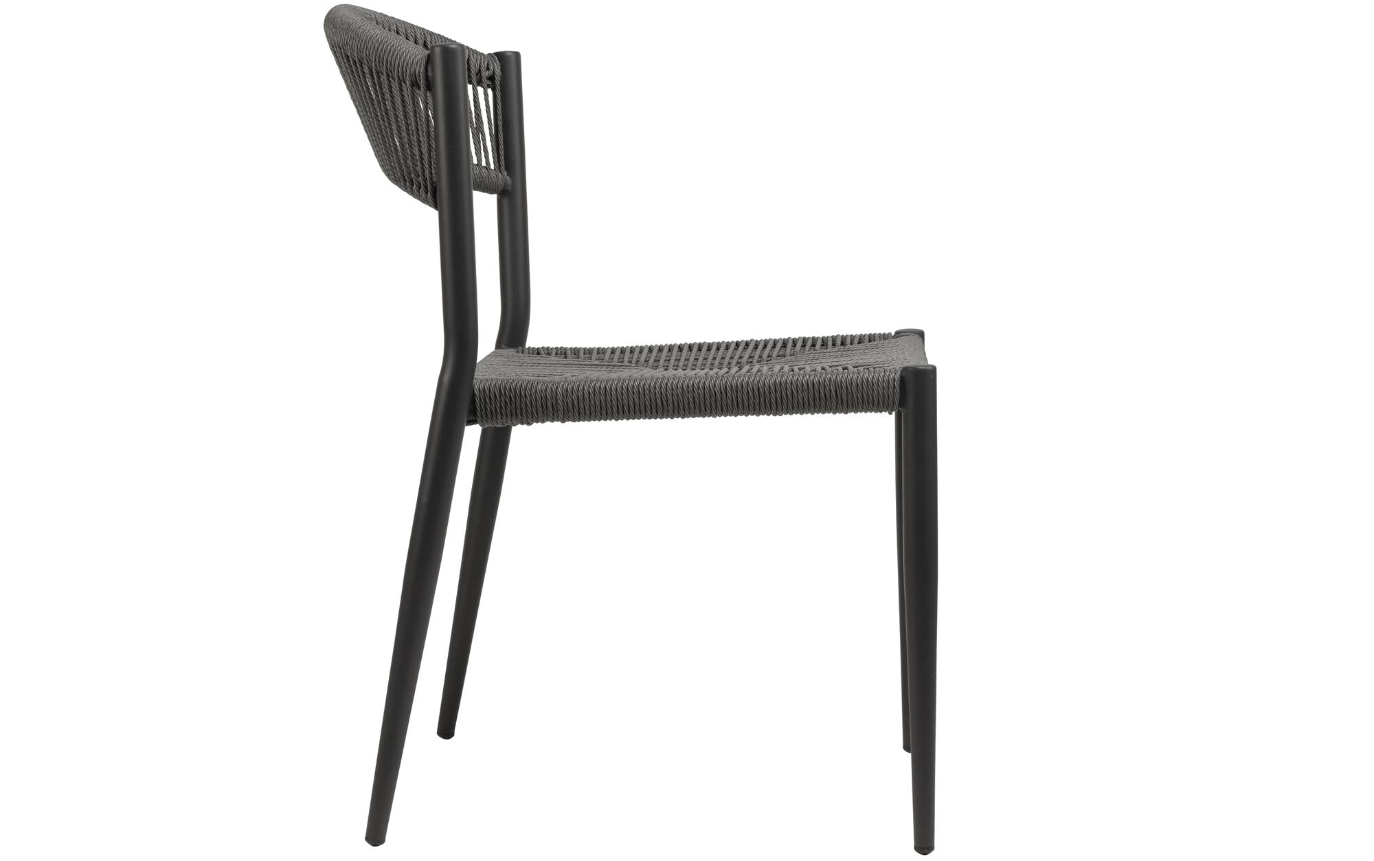 Elegantes 4er Set Gartenstuhl Kira: Modernes Seil-Design für Outdoor-Oasen