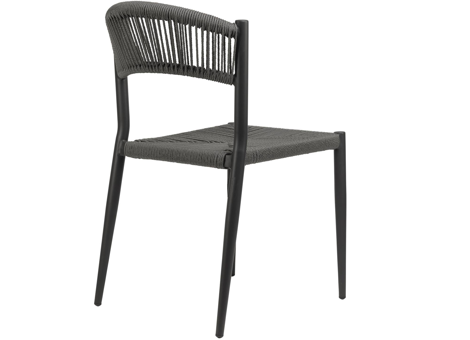 Elegantes 4er Set Gartenstuhl Kira: Modernes Seil-Design für Outdoor-Oasen