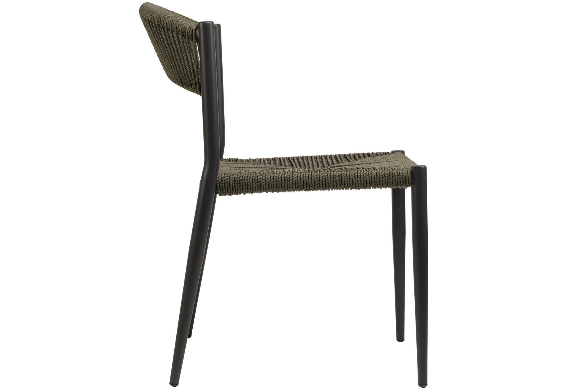 Elegantes 4er Set Gartenstuhl Kira: Modernes Seil-Design für Outdoor-Oasen