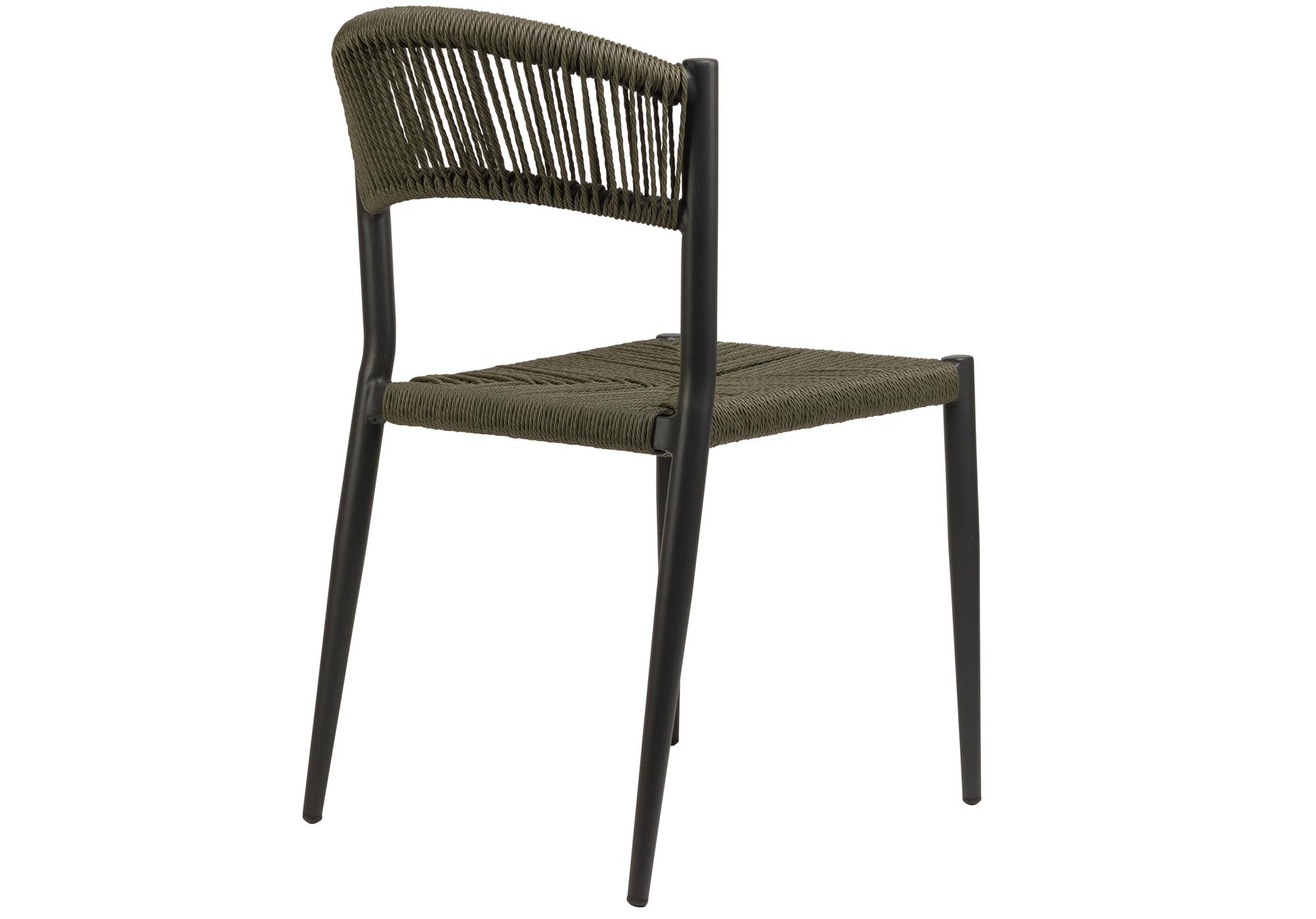 Elegantes 4er Set Gartenstuhl Kira: Modernes Seil-Design für Outdoor-Oasen