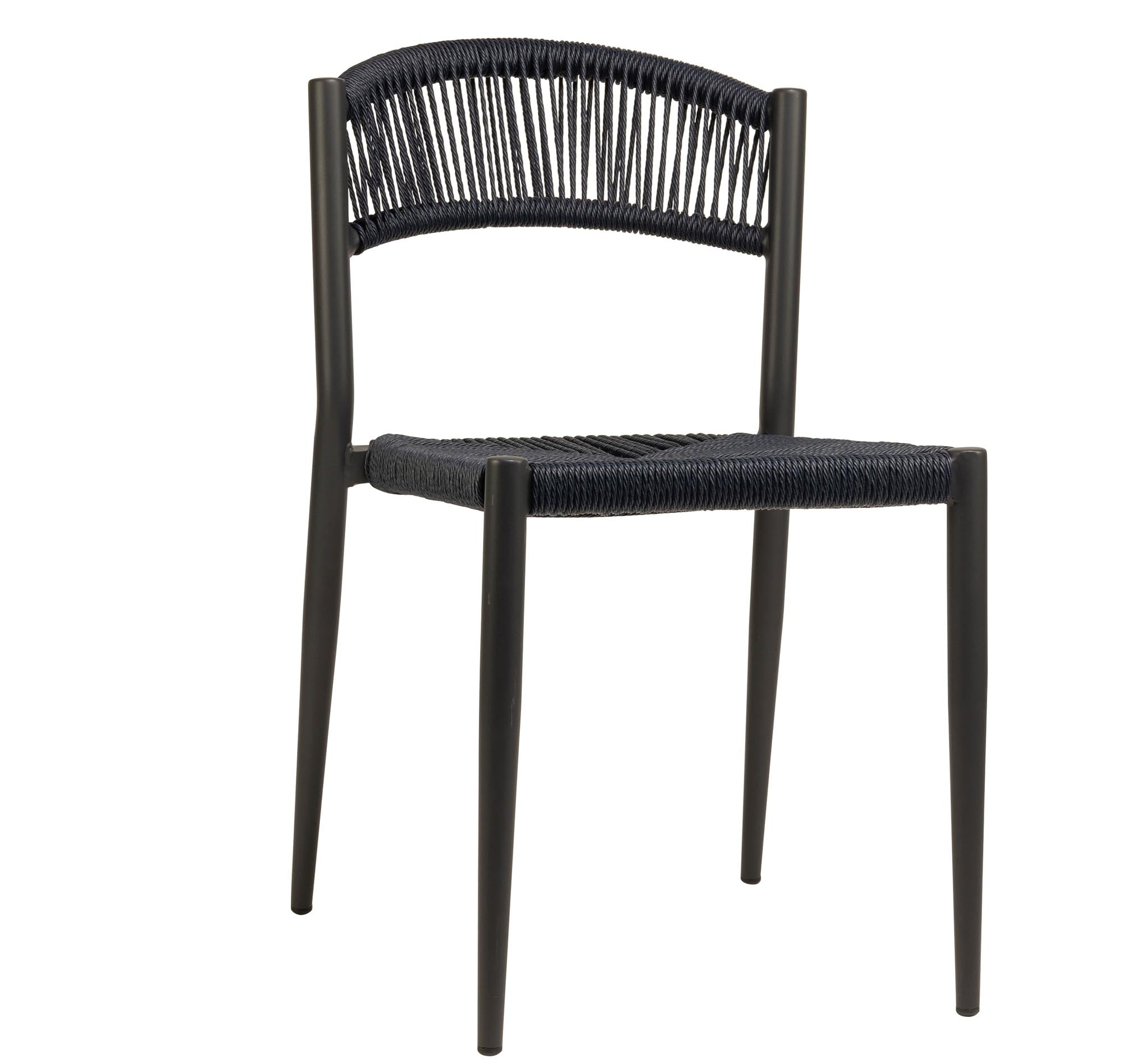 Elegantes 4er Set Gartenstuhl Kira: Modernes Seil-Design für Outdoor-Oasen
