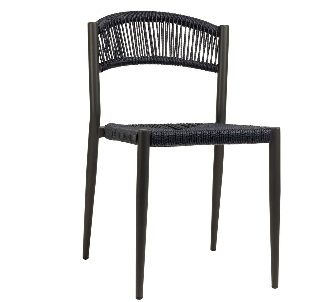 Elegantes 4er Set Gartenstuhl Kira: Modernes Seil-Design für Outdoor-Oasen