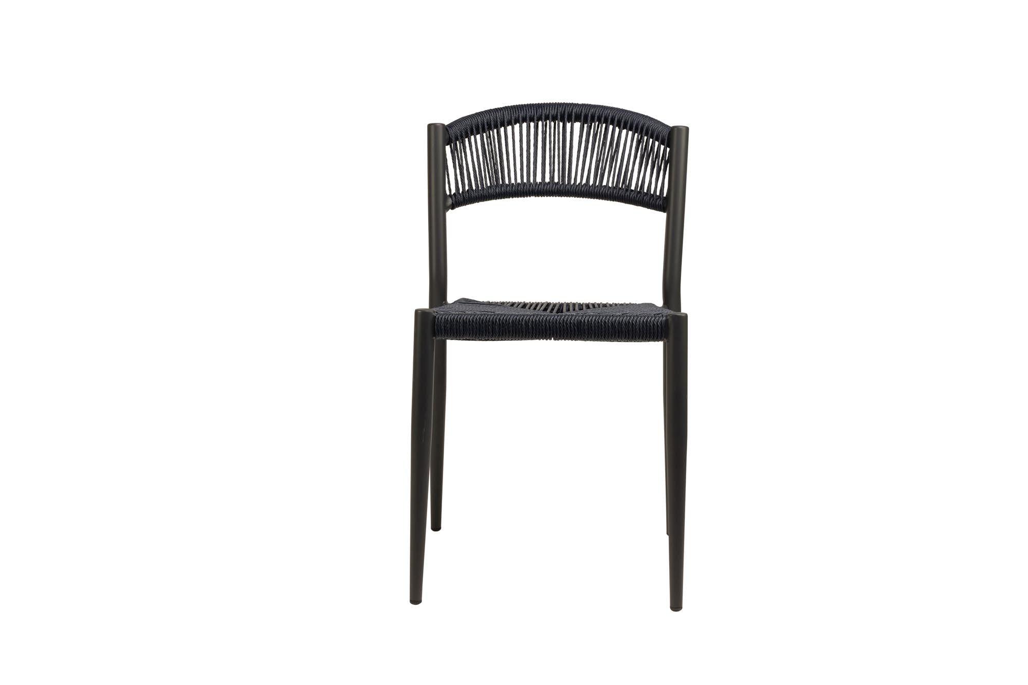 Elegantes 4er Set Gartenstuhl Kira: Modernes Seil-Design für Outdoor-Oasen